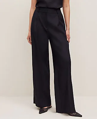 Ann Taylor The Wide-Leg Pant in Linen Blend — Curvy Fit sold by Ann Taylor