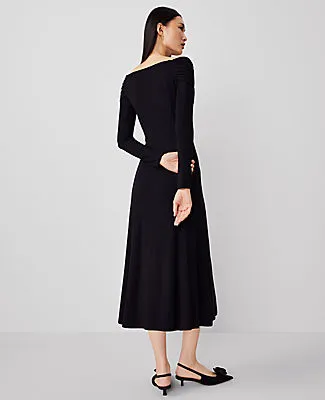 Ann Taylor Twist Off The Shoulder Knit Midi Dress sold by Ann Taylor product image thumbnail 2