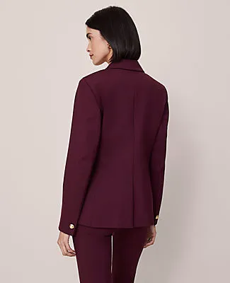 Ann Taylor The Petite One-Button Blazer in Ponte sold by Ann Taylor product image thumbnail 3