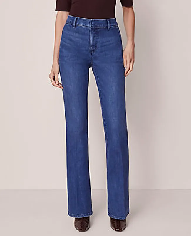 Ann Taylor Mid Rise Boot Jean in Metropolitan Wash - Curvy Fit sold by Ann Taylor