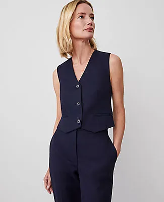 Ann Taylor The Petite Tailored Vest in Stretch Cotton sold by Ann Taylor