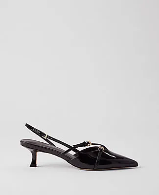 Ann Taylor Strappy Pointy Toe Patent Pump sold by Ann Taylor