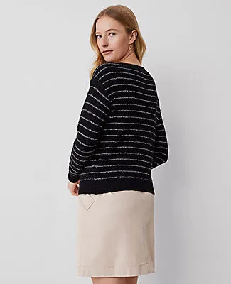 Ann Taylor Sequin Striped Wedge Sweater sold by Ann Taylor product image thumbnail 2