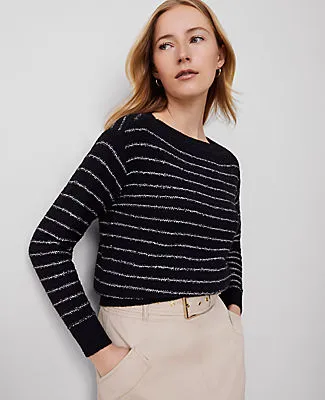 Ann Taylor Sequin Striped Wedge Sweater sold by Ann Taylor product image thumbnail 3
