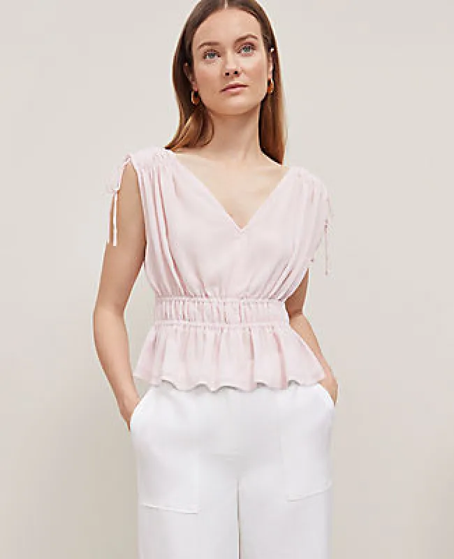 Ann Taylor Gathered Tie Top sold by Ann Taylor