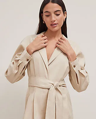 Ann Taylor Petite Linen Blend Wide-Leg Jumpsuit sold by Ann Taylor product image thumbnail 4
