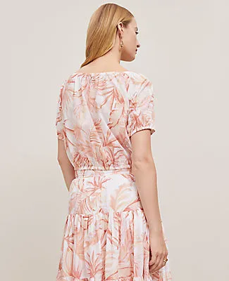 Ann Taylor Floral Bubble Hem Top sold by Ann Taylor product image thumbnail 3
