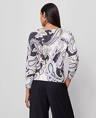 Ann Taylor Paisley Boatneck Sweater sold by Ann Taylor product image thumbnail 3