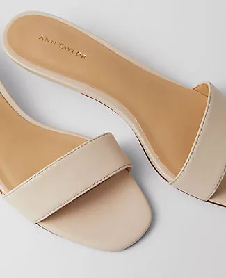 Ann Taylor Leather Strappy Kitten Heel Mule Sandals sold by Ann Taylor product image thumbnail 2