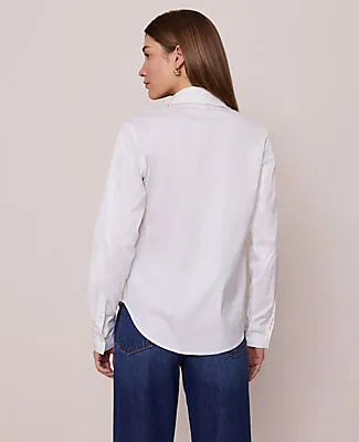 Ann Taylor Weekend Collection Ruffle Collar Modern Shirt sold by Ann Taylor product image thumbnail 2