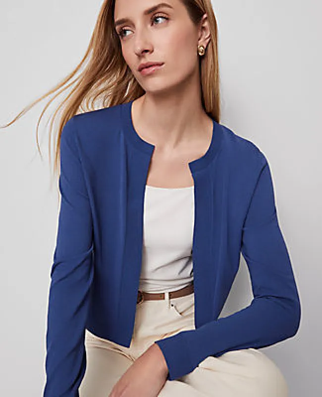 Ann Taylor Cropped Open Cardigan sold by Ann Taylor