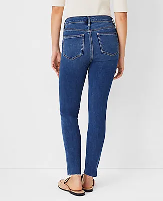 Ann Taylor Tall Sculpting Pocket Mid Rise Skinny Jeans in Mid Stone Wash sold by Ann Taylor product image thumbnail 2