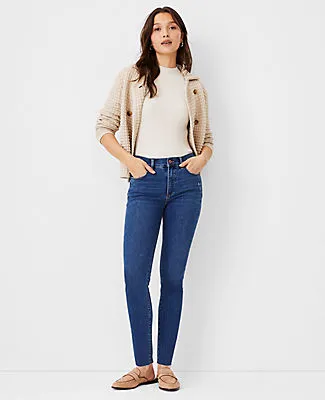 Ann Taylor Tall Sculpting Pocket Mid Rise Skinny Jeans in Mid Stone Wash sold by Ann Taylor product image thumbnail 3