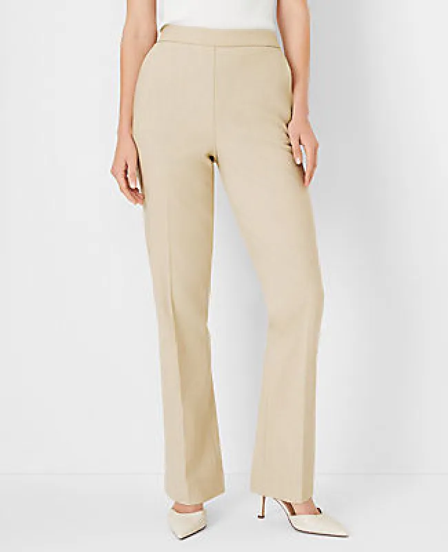 Ann Taylor The Petite Side Zip Straight Pant in Bi-Stretch - Curvy Fit sold by Ann Taylor