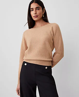 Ann Taylor Ribbed Cashmere Sweater sold by Ann Taylor