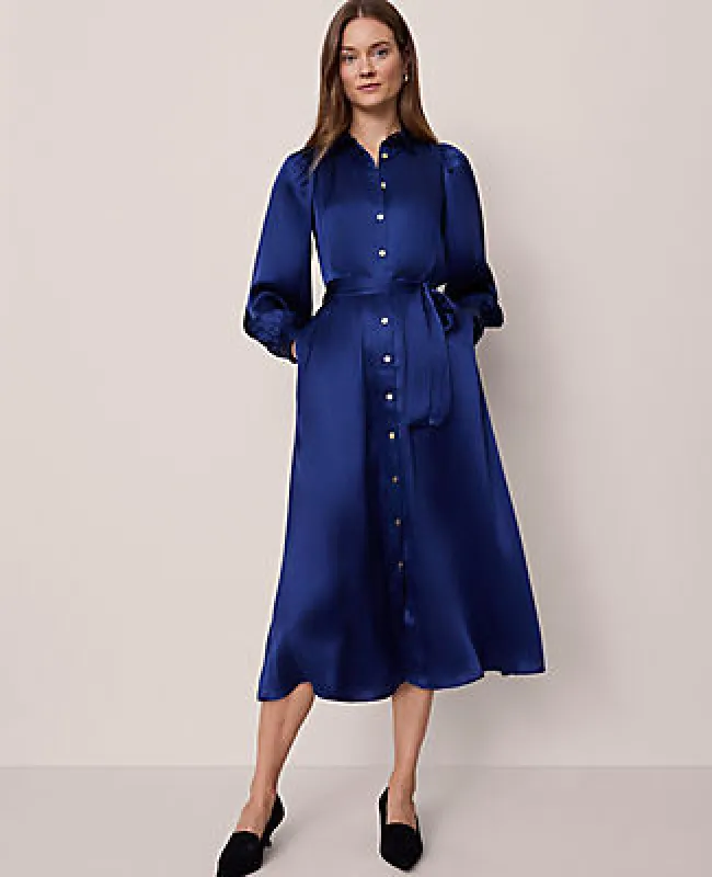 Ann Taylor Studio Collection Silk Shirtdress sold by Ann Taylor