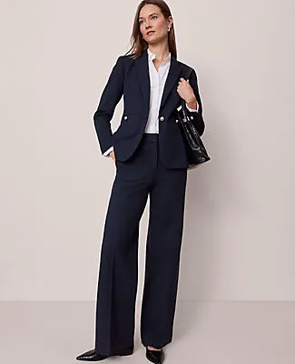 Ann Taylor The Petite Wide-Leg Pant in Ponte sold by Ann Taylor