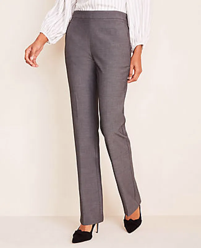 Ann Taylor The Petite Side Zip Straight Pant in Bi-Stretch sold by Ann Taylor