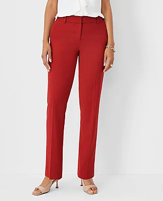 Ann Taylor The Petite Straight Pant in Lightweight Weave - Curvy Fit sold by Ann Taylor