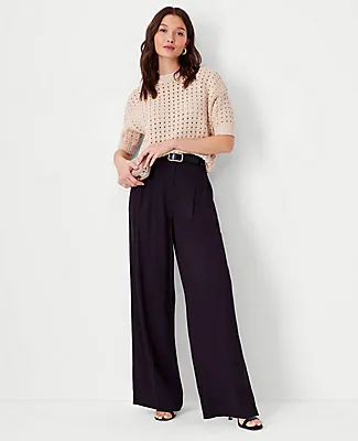 Ann Taylor The Petite Pleated Wide-Leg Pant sold by Ann Taylor