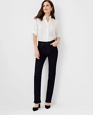 Ann Taylor Tall Sculpting Pocket Mid Rise Boot Cut Jeans in Classic Rinse Wash sold by Ann Taylor product image thumbnail 3