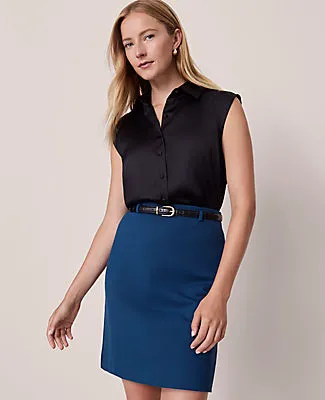 Ann Taylor Collared Satin Blouse sold by Ann Taylor