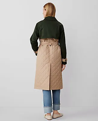 Ann Taylor Weekend Collection Quilted Mixed Media Mac Coat sold by Ann Taylor product image thumbnail 3