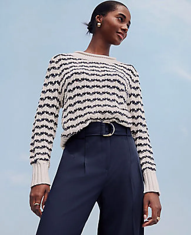 Ann Taylor Petite Striped Roll Neck Sweater sold by Ann Taylor