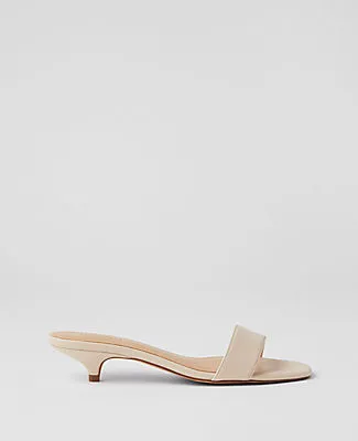 Ann Taylor Leather Strappy Kitten Heel Mule Sandals sold by Ann Taylor