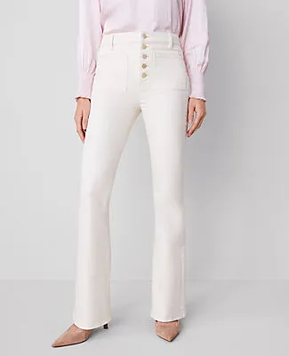 Ann Taylor The Petite Patch Pocket Flare Jean sold by Ann Taylor product image thumbnail 2