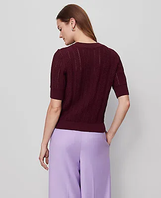 Ann Taylor Cable Wedge Sweater Tee sold by Ann Taylor product image thumbnail 2