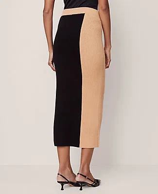 Ann Taylor Petite Color Block Ribbed Pencil Skirt sold by Ann Taylor product image thumbnail 4