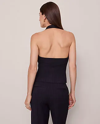 Ann Taylor The Petite Halter Vest in Pinstripe sold by Ann Taylor product image thumbnail 2
