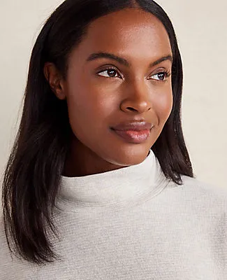 Ann Taylor Haven Well Within Cotton Blend Ottoman Rib Mock Neck Top sold by Ann Taylor product image thumbnail 2