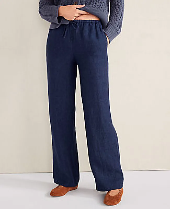 Ann Taylor Haven Well Within Linen Straight Leg Pants sold by Ann Taylor