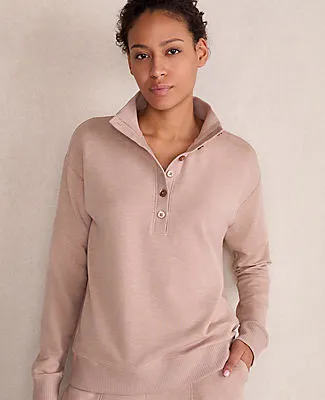 Ann Taylor Haven Well Within Fleece Johnny Collar Henley sold by Ann Taylor