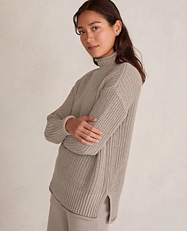 Ann Taylor Haven Well Within Organic Cotton Roll Neck Sweater sold by Ann Taylor