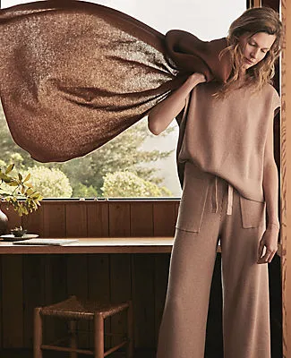 Ann Taylor Haven Well Within Organic Cotton Cashmere Wide Leg Pants sold by Ann Taylor product image thumbnail 3