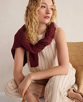 Ann Taylor Haven Well Within Linen Blend Dobby Stripe Top sold by Ann Taylor product image thumbnail 4
