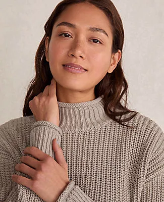 Ann Taylor Haven Well Within Organic Cotton Roll Neck Sweater sold by Ann Taylor product image thumbnail 2