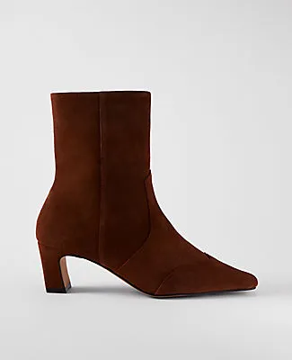 Ann Taylor Suede Skinny Heel Bootie sold by Ann Taylor