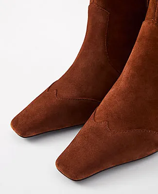 Ann Taylor Suede Skinny Heel Bootie sold by Ann Taylor product image thumbnail 2