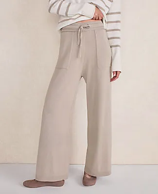 Ann Taylor Haven Well Within Organic Cotton Knit Wide Leg Pants sold by Ann Taylor