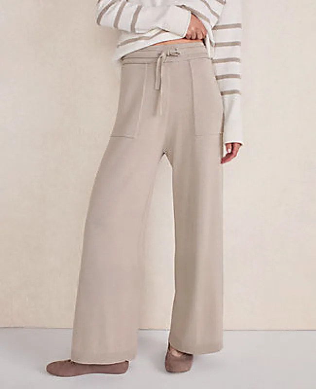 Ann Taylor Haven Well Within Organic Cotton Knit Wide Leg Pants sold by Ann Taylor
