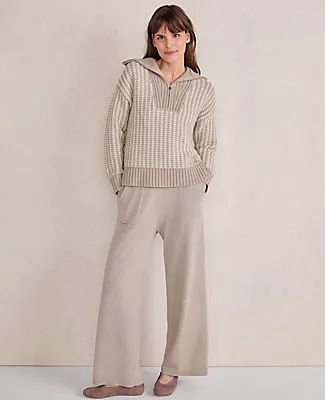 Ann Taylor Haven Well Within Organic Cotton Knit Wide Leg Pants sold by Ann Taylor product image thumbnail 2