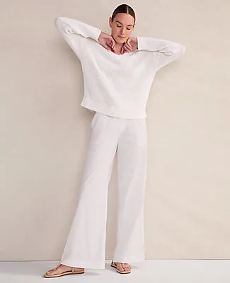 Ann Taylor Haven Well Within Organic Cotton Flat Tape V-Neck Sweater sold by Ann Taylor product image thumbnail 3
