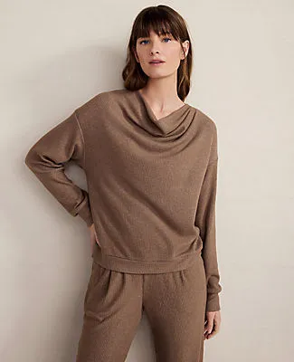 Ann Taylor Haven Well Within Brushed Rib Knit Drape Neck Top sold by Ann Taylor