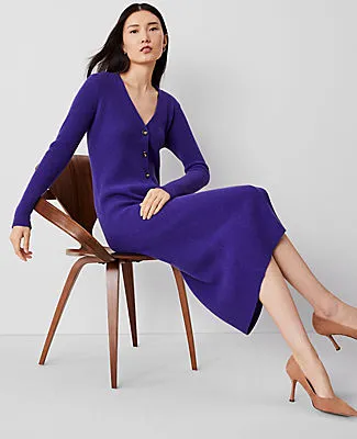 Ann Taylor Cashmere Ribbed Cardigan Dress sold by Ann Taylor product image thumbnail 3