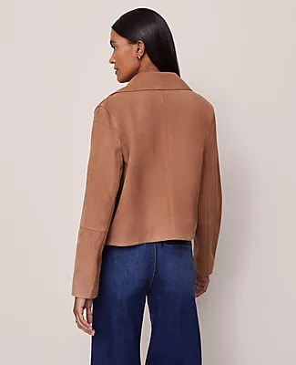Ann Taylor Studio Collection Suede Collared Jacket sold by Ann Taylor product image thumbnail 3