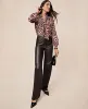 Ann Taylor Studio Collection The Straight Pant in Leather sold by Ann Taylor